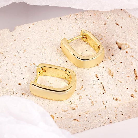 Drop Huggie Hoops (14 carat gold filled)