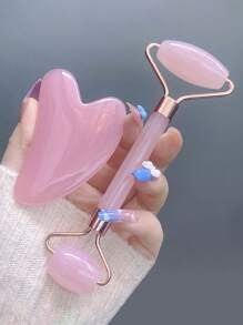 Rose Quartz Gua Sha & Skin Roller